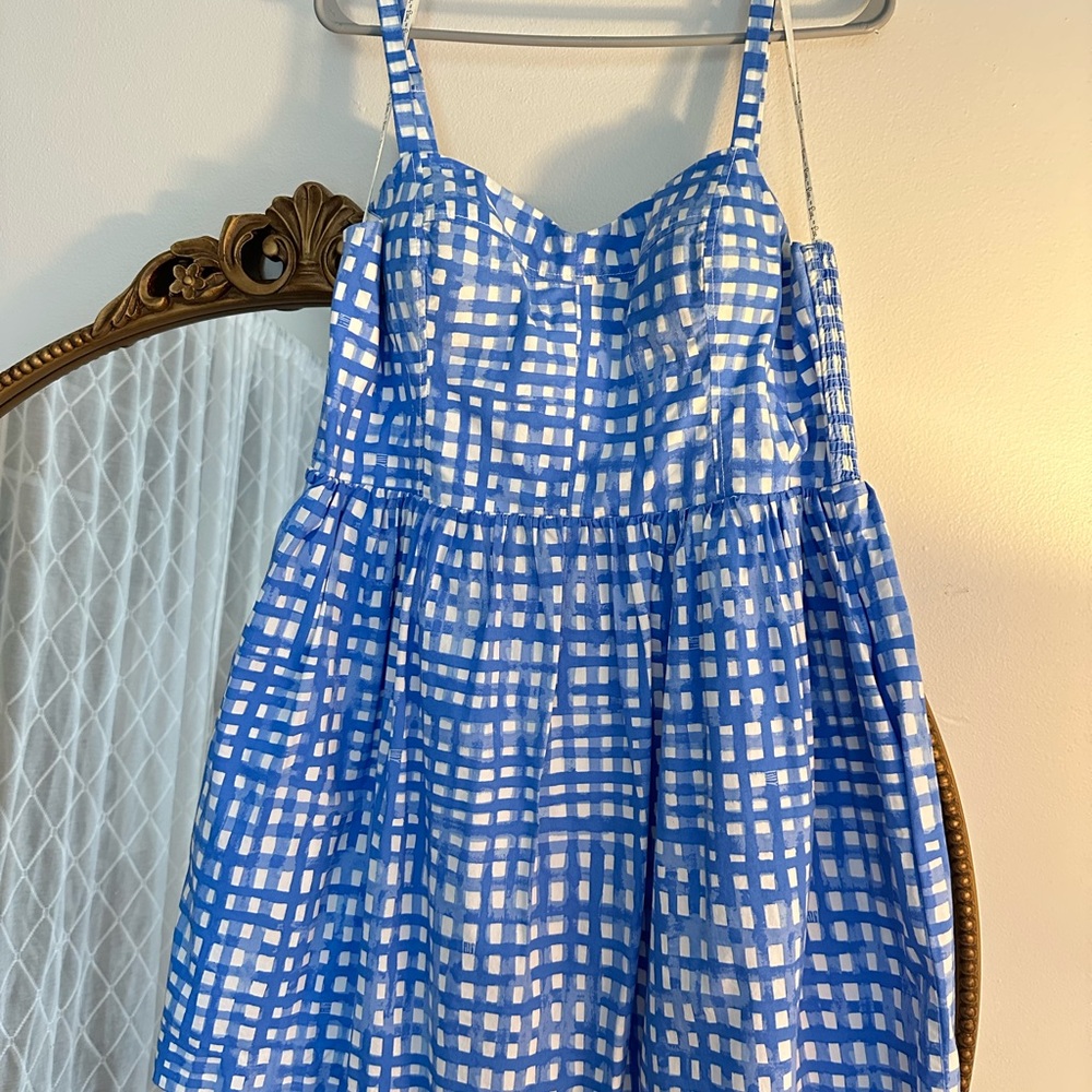 Lilly Pulitzer Blue and White Gingham Dress